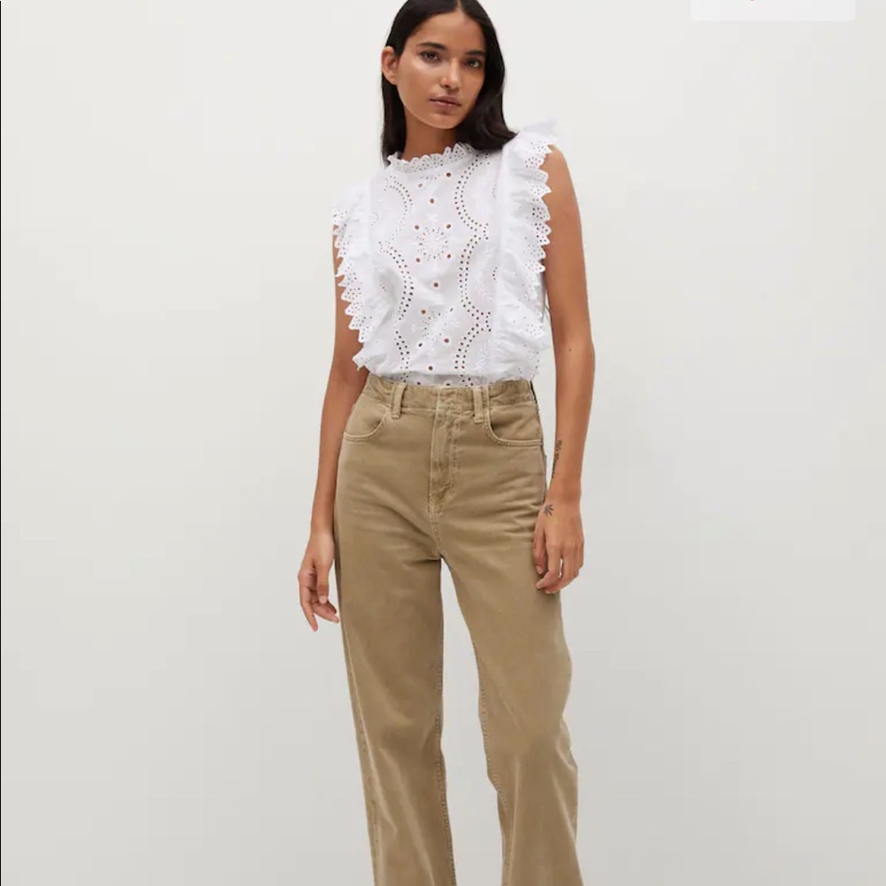 Mango Openwork cotton top
